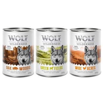6x400g Wolf of Wilderness Adult - Single Protein nedves kutyatáp - Vegyes csomag kép