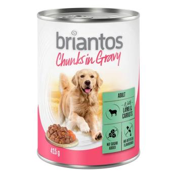 6x415g Briantos Bárány & sárgarépa falatkák szószban nedves kutyatáp kép