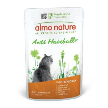 6x70g Almo Nature Functional Anti Hairball nedves macskatáp-csirke kép