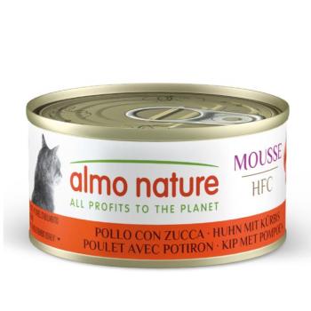6x70g Almo Nature HFC Cat Mousse Csirke & sütőtök nedves macskatáp kép