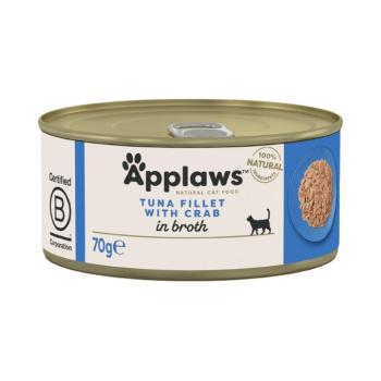 6x70g Applaws hús-/hallében Tonhalfilé & rák nedves macskaeledel kép