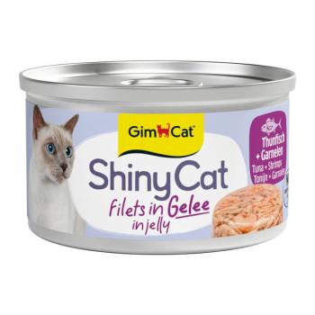 6x70g GimCat ShinyCat Jelly tonhal & garnéla nedves macskatáp kép