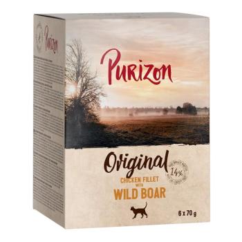 6x70g Purizon Adult Csirkefilé & vaddisznó gabonamentes nedves macskatáp kép