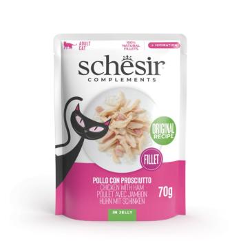 6x70g Schesir Complements Filet csirke & sonka aszpikban nedves macskatáp kép
