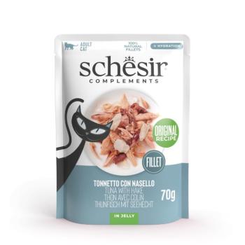 6x70g Schesir Complements Filet tonhal & hekk aszpikban nedves macskatáp kép