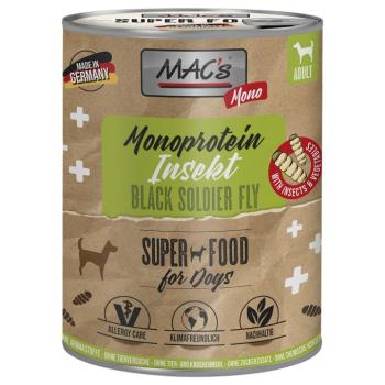 6x750g MAC's Monoprotein rovarok & superfood nedves kutyatáp Fekete katonalégy lárvákkal (hermetia illucens) kép