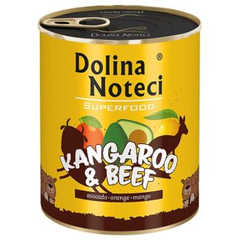 6x800g, Dolina Noteci Superfood, kenguru és marhahús, nedves kutyatáp