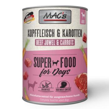 6x800g MAC's Adul fejhús & sárgarépa nedves kutyatáp kép