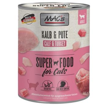 6x800g MAC´s Cat Borjú & pulyka nedves macskatáp kép