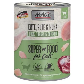 6x800g MAC´s Cat Kacsa, pulyka & csirke nedves macskatáp kép
