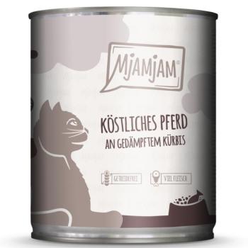 6x800g MjAMjAM Ló & párolt sütőtök nedves macskatáp kép