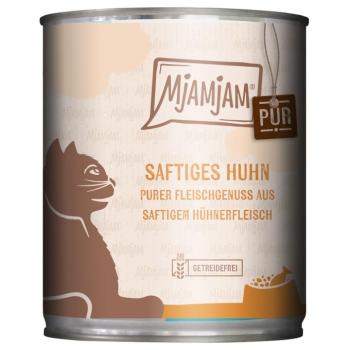 6x800g MjAMjAM pur nedves macskatáp - Szaftos csirke pur kép