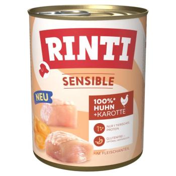 6x800g RINTI Sensible nedves kutyatáp - Csirke & sárgarépa kép