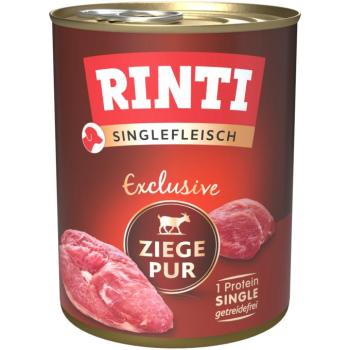 6x800g RINTI Singlefleisch Exclusive kecske pur nedves kutyatáp kép