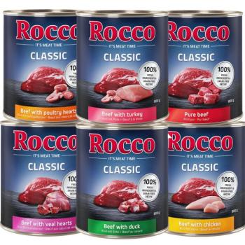 6x800g Rocco Classic nedves kutyatáp vegyes próbacsomag-Mix 2: 6 változattal kép