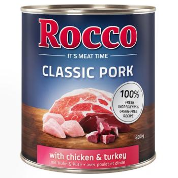 6x800g Rocco Classic Pork Csirke & pulyka nedves kutyatáp kép