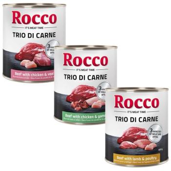 6x800g Rocco Classic Trio di Carne nedves kutyatáp- Mix 3 változattal kép