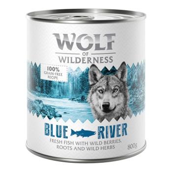 6x800g Wolf of Wilderness Adult - Single protein nedves kutyatáp-Blue River hal kép