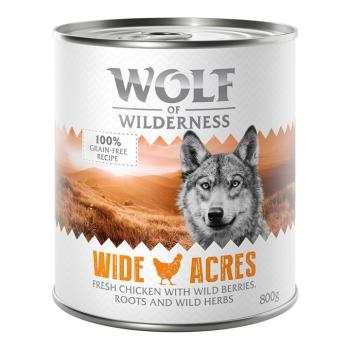 6x800g Wolf of Wilderness Adult - Single protein nedves kutyatáp-Wide Acres csirke kép