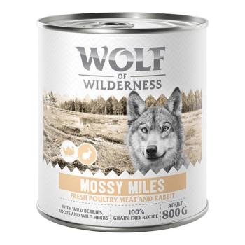 6x800g Wolf of Wilderness nedves kutyatáp - Mossy Miles - Szárnyas nyúllal kép