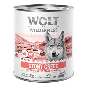6x800g Wolf of Wilderness nedves kutyatáp - Stony Creek - Szárnyas marhával kép