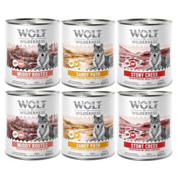 6x800g Wolf of Wilderness Senior Expedition nedves kutyatáp vegyesen kép