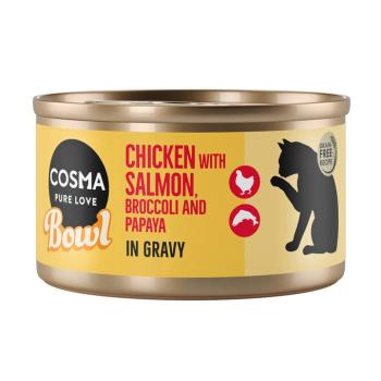 6x80g Cosma Bowl csirkemell & lazac nedves macskatáp kép