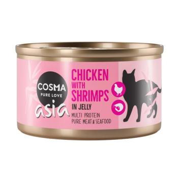 6x85g Cosma Asia aszpikban csirke & garnélarák nedves macskatáp kép