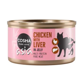 6x85g Cosma Asia aszpikban csirke & máj nedves macskatáp kép