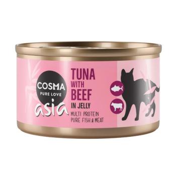 6x85g Cosma Asia aszpikban tonhal & marha nedves macskatáp kép