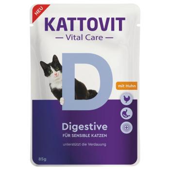 6x85g Kattovit Vital Care Digestive csirke tasakos nedves macskatáp kép