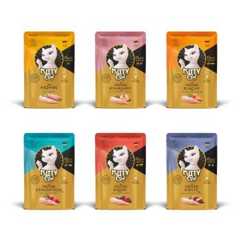 6x85g Kitty Cat filé pástétomban nedves macskaeledel 6 változatos vegyes csomagban kép