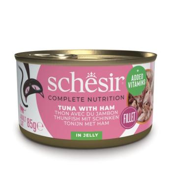6x85g Schesir Complete Nutrition Filet tonhal & sonka aszpikban nedves macskatáp kép