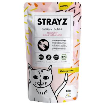 6x85g STRAYZ BIO Bio kacsa & bio édesburgonya tasakos nedves macskatáp kép