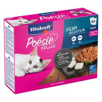 6x85g Vitakraft Poésie DéliSauce tasakos nedvestáp Halmix kép
