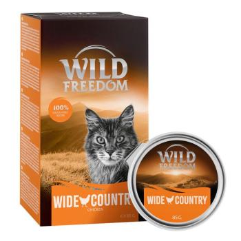 6x85g Wild Freedom Adult tálcás nedves macskatáp- Wide Country - csirke pur kép