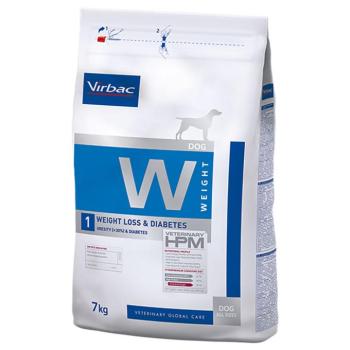 7 kg Virbac Veterinary HPM Dog Weight Loss & Diabetes W1 száraz kutyatáp kép