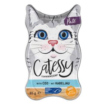 72x85g Catessy tálcás nedves macskatáp- MSC tőkehal-pástétom kép