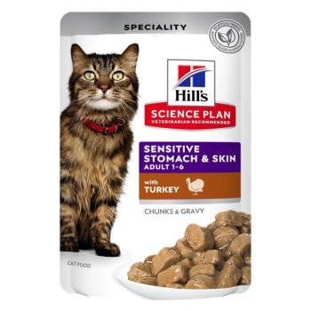 85x85g Hill's Science Plan Sensitive Stomach & Skin for Adult nedves macskatáp
