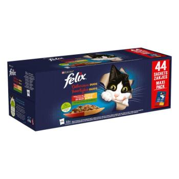 88x85g Felix Fantastic duplán finom szárazföldi válogatás nedves macskatáp kép