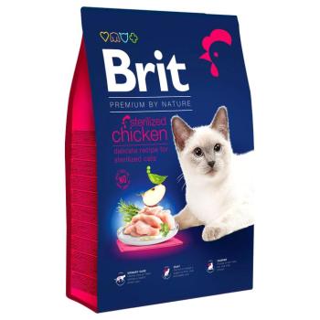 8kg Brit Premium by Nature Cat Sterilized chicken száraz macskatáp kép