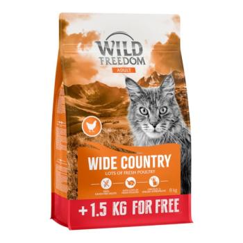 8kg Wild Freedom Adult "Wide Country" szárnyas száraz macskatáp új receptúrával 1,5kg ingyen kép