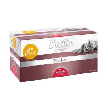 8x100g Smilla Fine Menü finom töltetékkel csirke, marhahús & sárgarépa nedves macskatáp kép