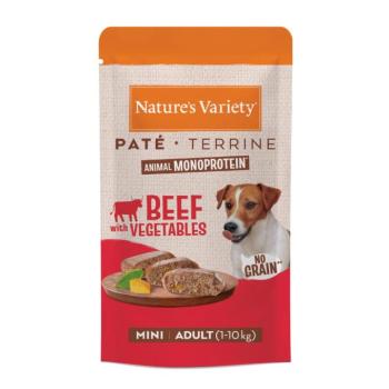 8x150g Nature's Variety Paté No Grain Adult Mini nedves kutyatáp - Marha kép