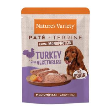 8x300g Nature's Variety Original Paté No Grain Medium/Maxi Adult pulyka nedves kutyatáp kép