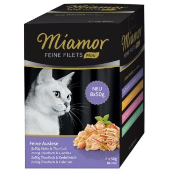 8x50g Miamor Feine Filets mini tasakos multibox nedves macskatáp - Feine Auslese kép