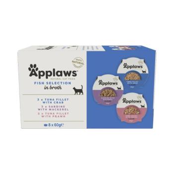 8x60g Applaws Cat Pot Selection halválogatás nedves macskatáp kép