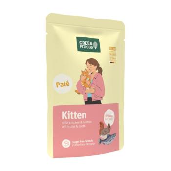 8x85g Green Petfood Paté Kitten Csirke & Lazac nedves macskatáp kép