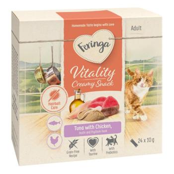 96x10g Feringa Vitality Creamy Snacks macskasnack - Tonhal csirkével kép