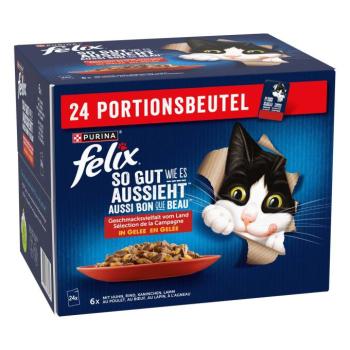 96x85g Felix Fantastich aszpikban húsválogatás nedves macskatáp 3+1 ingyen kép